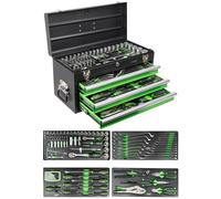 CAJA METALICA CON HERRAMIENTAS 143 PIEZAS CINCADO COFRE HERRAMIENTAS
