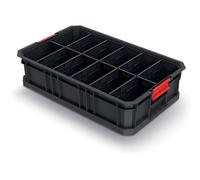 Kistenberg Caja modular de transporte con separadores, plástico, 520 x 327 x 125 mm