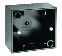 Caja montaje superficial 1 elemento, R.1/R.3, negro, brillo