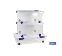 Caja ordenacion con ruedas 57l modelo ricordi 62x45x32cm