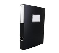 Caja organizadora de archivos A4 multifuncional, caja almacenamiento escritorio gruesa Color, organizador papel archivo PP, 2 uds Para Oficina(Black)
