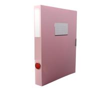 Caja organizadora de archivos A4 multifuncional, organizador papel archivo Color grueso, caja almacenamiento escritorio PP, 2 uds Para Oficina(Pink)