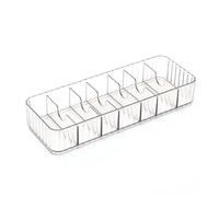 Caja organizadora de cable Compartimentos múltiples Control remoto Caja de almacenamiento de cable de cargador para la oficina de escritorio de inicio Plástico duradero 26 x 9.5 x (Gris transparente)