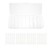 Caja Organizadora de Cables con Bridas de 8 Compartimentos Transparente | Plástico y Silicona, Gran Capacidad, para Escritorio con Datos y Auriculares