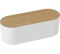 Caja organizadora de cables, fabricada en ABS eléctricamente resistente.
