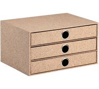 Caja organizadora RÖSSLER S.O.H.O. con 3 compartimentos, color chocolate
