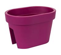 Caja ovalada colgante para balcón, color fucsia