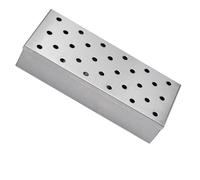 Caja para Ahumar Barbacoa al Aire Libre de Acero Inoxidable Plata