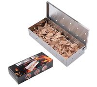 Caja para Ahumar, Caja para Ahumar de Acero Inoxidable para Parrilla de Barbacoa, Caja para Ahumar Alimentos, Caja para Ahumar Parrillas de Gas, Para Ahumadores, Parrillas de Carbón y de Gas