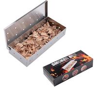 Caja para ahumar, Caja para ahumar de Acero Inoxidable para Parrilla de Barbacoa, Caja para ahumar para Parrilla de Gas, Parrillas de carbón y de Gas