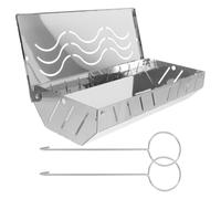 Caja para Ahumar Carne de Barbacoa de Acero Inoxidable, Color Blanco