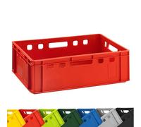 Caja para carne, E2, 60 x 40 x 20 cm, apilable, resistente, profesional | BURI Caja para carnicería, fabricada en Alemania, apta para alimentos, de plástico resistente, como caja de almacenamiento y