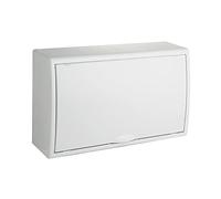Caja para distribución de 1-4 elementos, materiales IP40, para montaje de hasta 12 elementos en solera. Ideal para instalaciones eléctricas.
