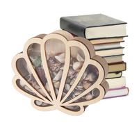 Caja para guardar conchas marinas - Decoración playera, almacenamiento de conchas marinas con temática oceánica | Pulsera de cuentas costeras, pequeña forma de colección, hecha a mano para el hogar, a