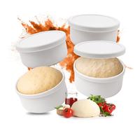 Caja para masa de pizza Recipiente con tapa Juego de 4 unidades
