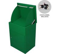 Caja para paquetes de color verde, con recubrimiento en polvo, con cerradura, tamaño máximo de paquete: 320x205x120 mm
