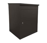 Relaxdays Caja para montaje en suelo y pared negro