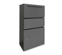 Relaxdays Caja de metal para paquetes antracita