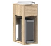 Caja para PC con cajón, en roble Sonoma