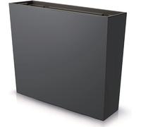 Caja para plantas, maceta, jardinera de balcón, caja de plantación, maceta para flores, diseño con agujas de pino. Recipiente para plantas "Tower", 77 cm x 69 cm, con inserto para plantas (gris antrac