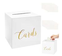 Caja para Tarjeta de Boda, Buzón de Sobres de Papel para Regalo Dinero, Felicitación para Decoración Boda Aniversario Fiesta Cumpleaños Duchas de Bebé Graduación(22 × 22 × 22cm)