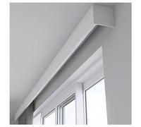 Caja pelmet de 160 cm con sistema de riel oculto, elegante panel de cenefa de montaje en techo o pared para mejorar la decoración del hogar, mejora la elegancia de tu espacio vital