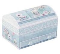 Caja pequeña azul para guardar objetos, 13,8 x 9 x 9 cm (juego de 5 unidades)