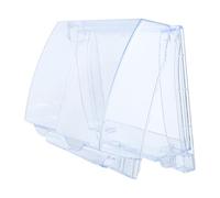 Caja Protectora para Enchufe Tipo 86 Doble Cierre y Adhesivo | Plástico Robusto, Sellado Hermético y Superficie Lisa, para Baños Comerciales y Pasillos de Hotel