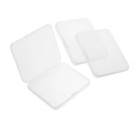 Caja Rectangular de Plástico Transparente 87x78x12 Mm con Tapa, 3 Piezas | Pestañas y Cintas, Uso Diario y Viaje, Formato Compacto para Objetos Pequeños y Manualidades