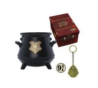 Caja Regalo Harry Potter Taza Cerámica 400 mls + Llavero Hogwarts + Pin Andén 9 3/4