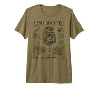 Caja registradora Vintage Patente Imprenta Propietario Dinero Negocio Camiseta Premium