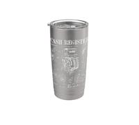 Caja registradora Vintage Patente Imprenta Propietario Dinero Negocio Vaso térmico de acero inoxidable de doble pared