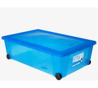 Caja Rollbox Con Ruedas 59x39x18,5 Azul Y Verde Stefanplast