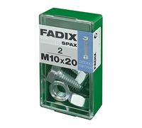 CAJA S 2 uds. TORNILLO METRICA CAB HEX +TUERCA CINC M10x20mm FADIX
