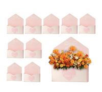 Caja sobre de flores para San Valentín - Papel de embalaje con diseño de corazón | Portaramos | Conjunto de contenedores de envoltura de regalo decorativos, paquete de exhibición de sobres florales