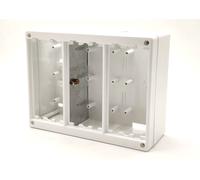 Caja superficie para 3 modulos