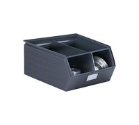 Caja visualizable de chapa de acero L x A x H 700 x 450 x 300 mm, con barra portante