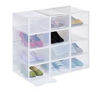 Caja zapatos apilable organizador de calzado ventilación cajas para zapatos
