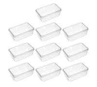 Cajas de almacenamiento de repostería con tapas, soportes de postre de PP transparente para preparación de horneado en casa, exhibición de golosinas, clasificación de mostrador de cocina, bandeja de