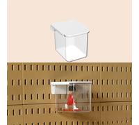 Cajas de almacenamiento de tablero perforado de plástico creativas, organizador de pared blanco sin perforación, organización de decoración del hogar, caja de almacenamiento de tablero con agujeros 2