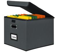 Cajas de almacenamiento Okydoky con tapa, caja de archivo colgante A4 hecha de fibra y papel con elegante aspecto de poncho de lluvia, adecuada para el hogar y la oficina, y cajas de almacenamiento de