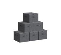 Cajas de Almacenamiento Plegables Juego de 6 40 x 30 x 25 cm Gris Pizarra