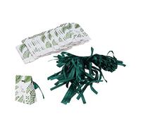 Cajas de dulces de papel verde de 50 pcs, 3.1 * 1.6 * 3.9in Bolsa de favor de estilo conciso con cinta de Arcos para boda Baby Shower Cumpleaños para la fiesta de negocios nupciales
