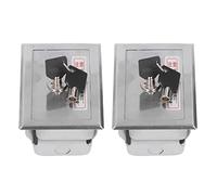 Cajas de Interruptor de Acero Universal de Ingeniería de Llave de 2 Piezas de 2 Piezas con Teclas un Accesorio de Puerta Set