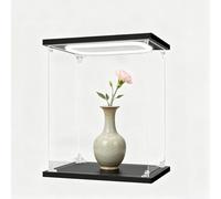 Cajas de Metacrilato Vitrina Individual Led, 70 60 50 40 30 20 Cm De Alto, Caja De Encimera De Exhibición Acrílica Transparente, Vitrina Protectora A Prueba De Polvo(70x70x70cm/28x28x28in)