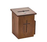 Cajas de ofrendas para iglesia, montadas en la pared, de donación de iglesia con cerradura, para diezmos, culto de caridad, congregación, servicio religioso, colección de recaudación de fondos