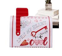 Cajas de San Valentín, pequeñas placas de chapa, buzón para tarjetas de San Valentín, buzones de San Valentín creativos, buzones decorativos compactos, tarjetas de felicitación, buzón para novios y