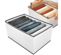Cajas Organizador Armario Ropa - Separadores de Cajones Organizadores para Guardar Pantalones Vaqueros Jeans Camisetas Jerseys, Plegable Cajas Almacenaje Ropa, Cestas de Almacenamiento (2 Piezas)