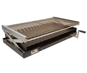 Cajon Barbacoa con Parrilla Elevable, Soporte barbacoa obra, Parrilla Chimenea leña, soporte elevador Barbacoa para tus Asados o Paellas, apta para Carbón y Leña (550)