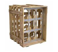 Cajón botellero de madera marrón 33x32,5x43